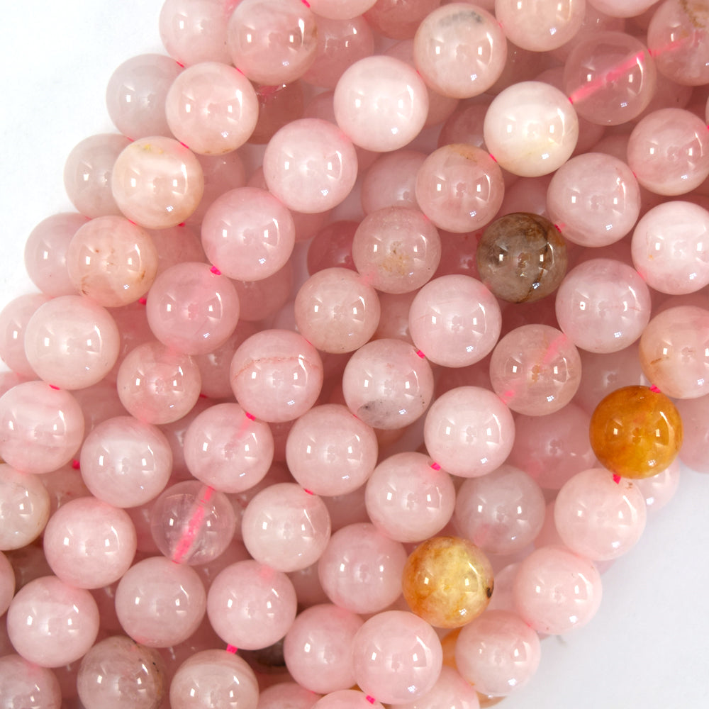 Natural Pink Tourmaline Round Beads Gemstone 15" Strand 6mm 8mm 10mm