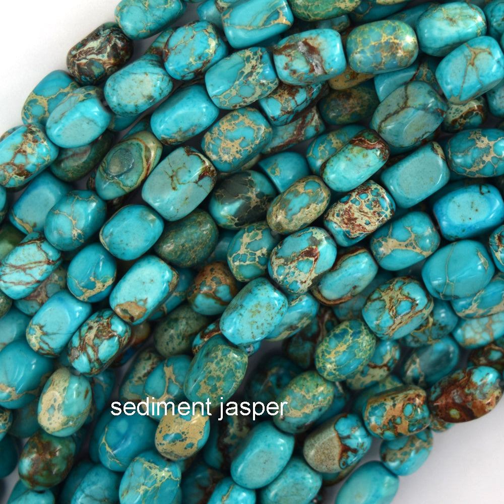 6x9mm Various Gemstones Pebble Nugget Beads 15" Strand Amethyst Lapis Tiger Eye