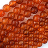 AA Orange Red Carnelian Round Beads Gemstone 15