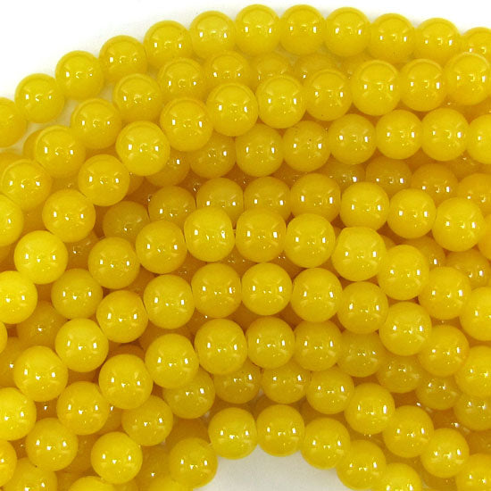 10mm Black Yellow Magenta Orange Red Glass Round Beads Gemstone 14" Strand