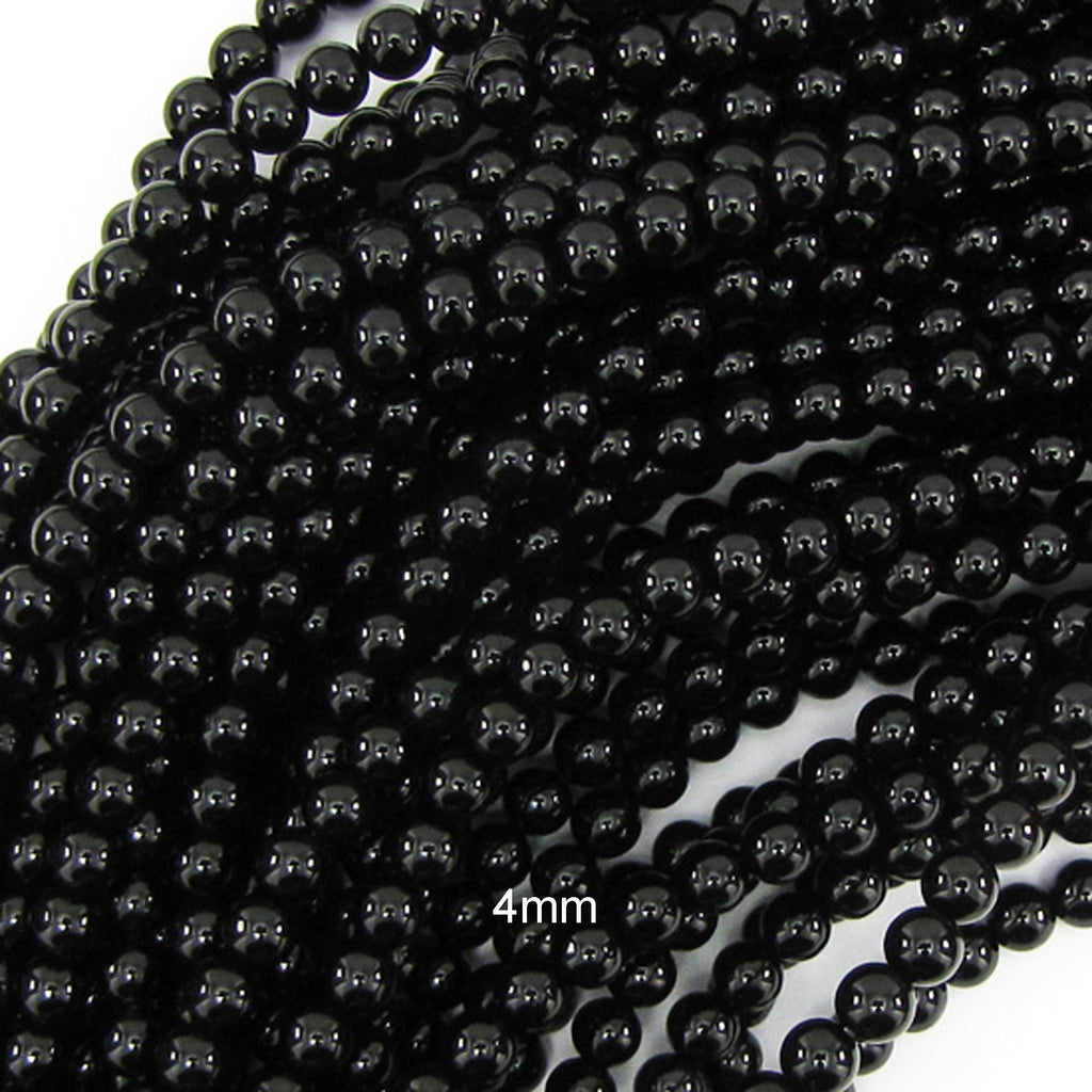 AA Black Onyx Round Beads 15" 2mm 3mm 4mm 6mm 8mm 10mm 12mm 14mm 16mm 18mm 20mm