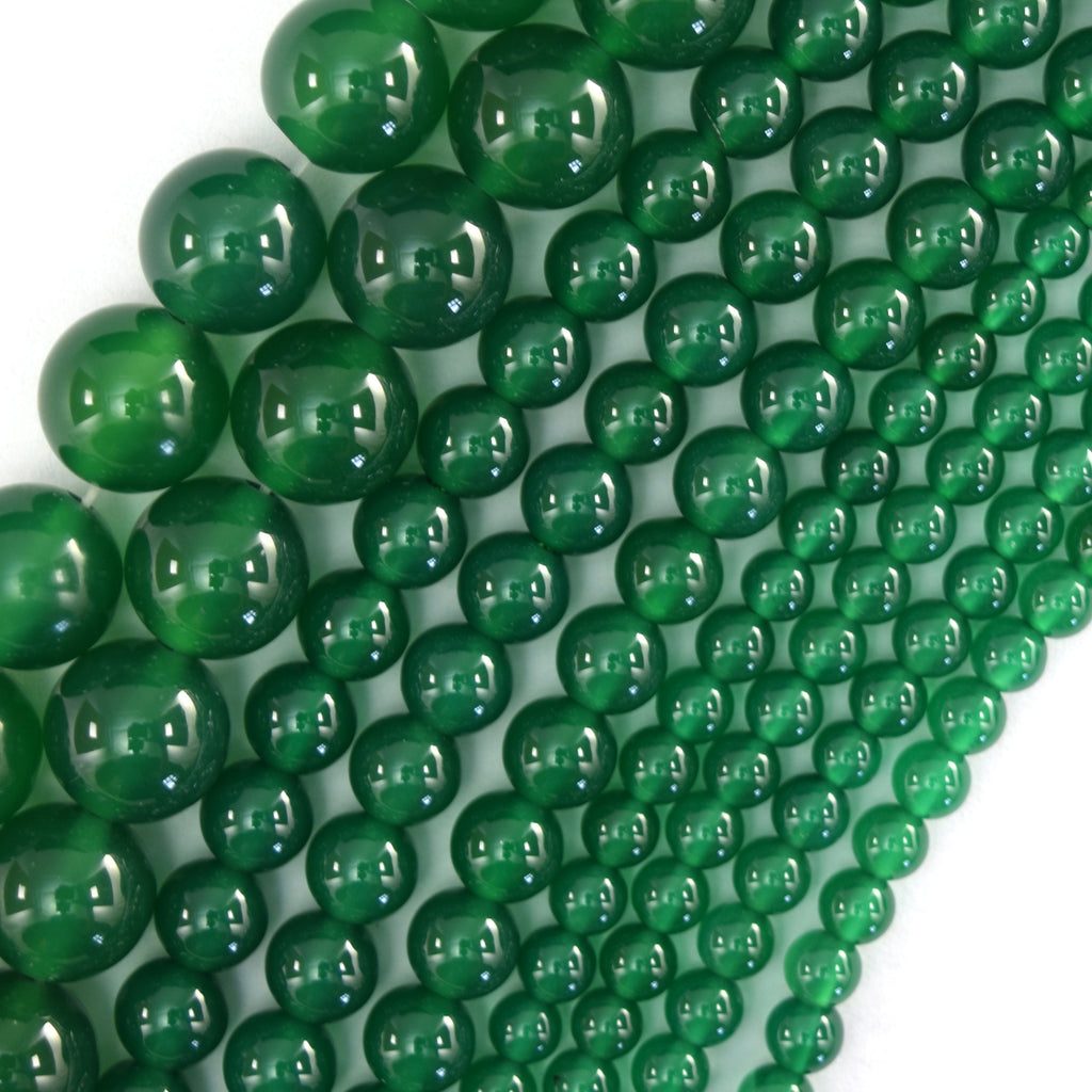 AA Green Onyx Round Beads Gemstone 14.5" Strand 4mm 6mm 8mm 10mm 12mm