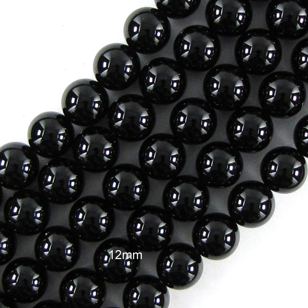 AA Black Onyx Round Beads 15" 2mm 3mm 4mm 6mm 8mm 10mm 12mm 14mm 16mm 18mm 20mm