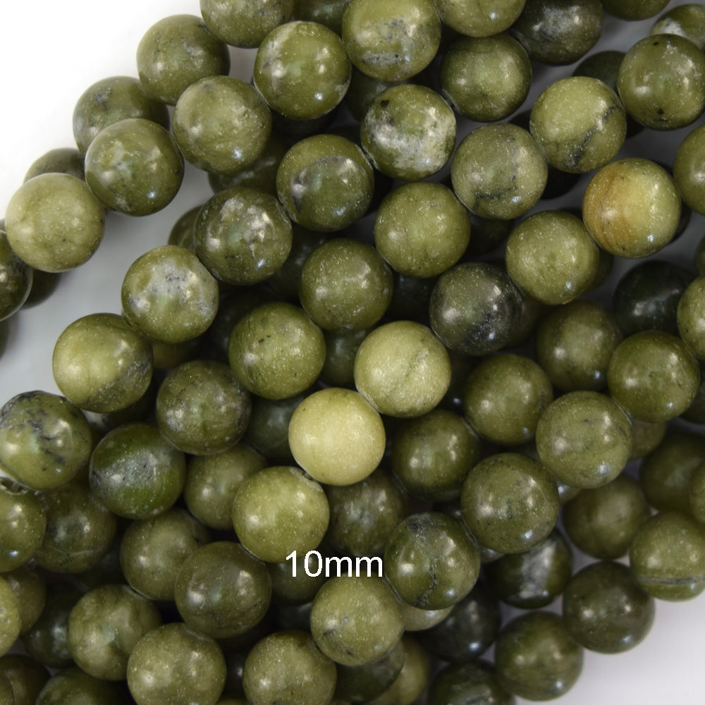 Natural Green Taiwan Jade Round Beads Gemstone 15" Strand 4mm 6mm 8mm 10mm 12mm