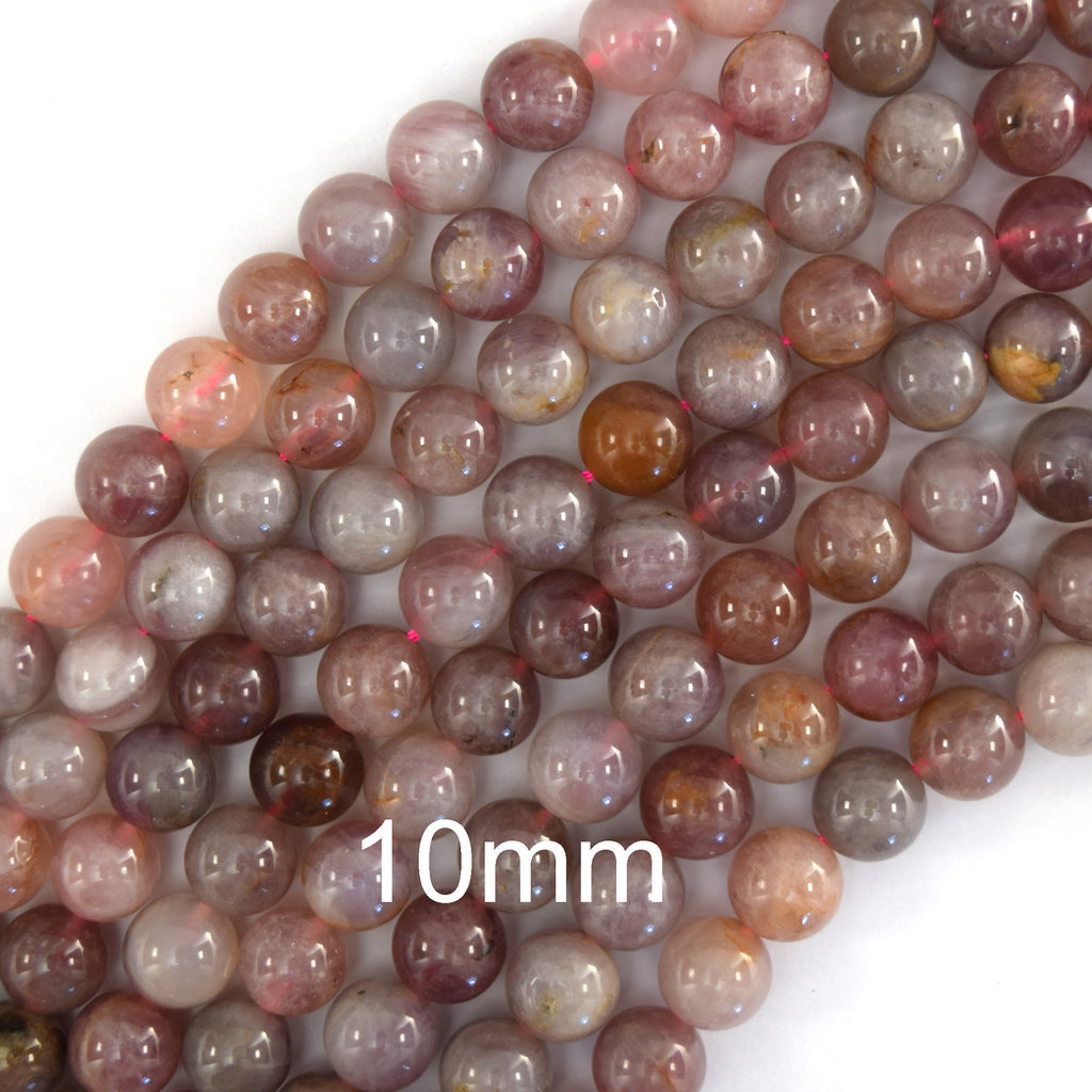 Natural Madagascar Lavender Rose Quartz Round Beads 15.5" Strand 6mm 8mm 10mm