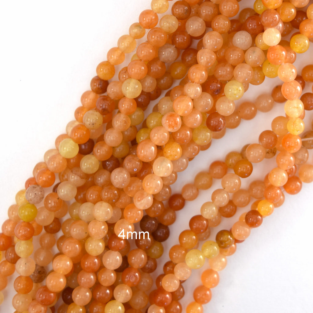 Natural Red Aventurine Round Beads Gemstone 15" Strand 4mm 6mm 8mm 10mm