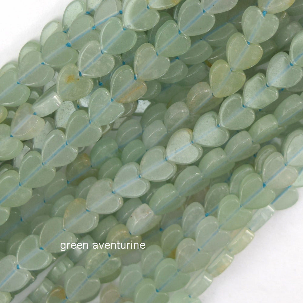 6mm Natural Various Gemstones Heart Beads 15" Strand Amethyst Amazonite Sodalite