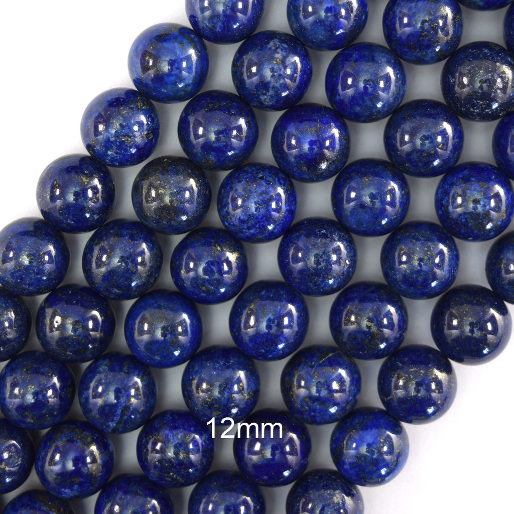 Blue Lapis Lazuli Round Beads 15" Strand 2mm 3mm 4mm 6mm 8mm 10mm 12mm 14mm