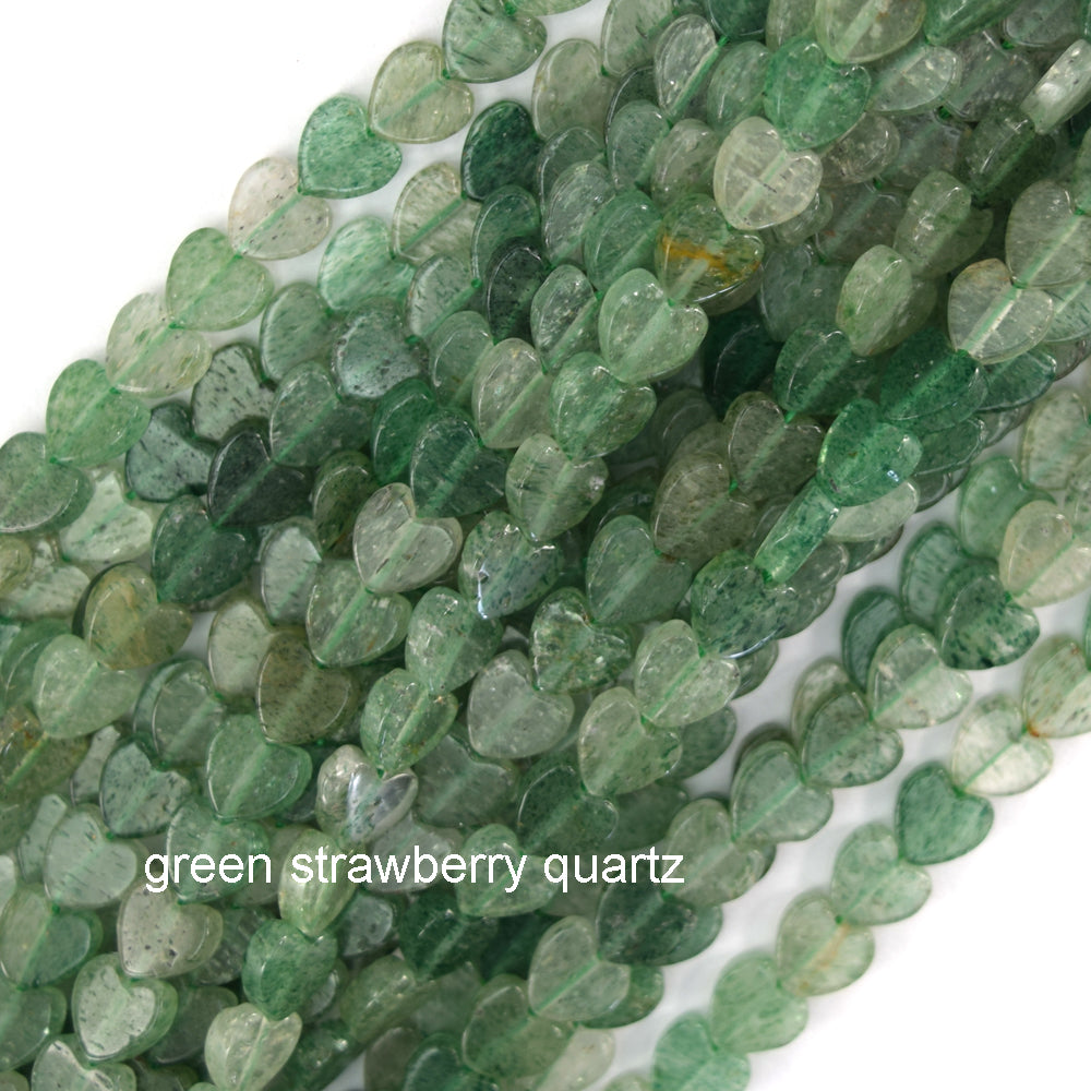 6mm Natural Various Gemstones Heart Beads 15" Strand Amethyst Amazonite Sodalite