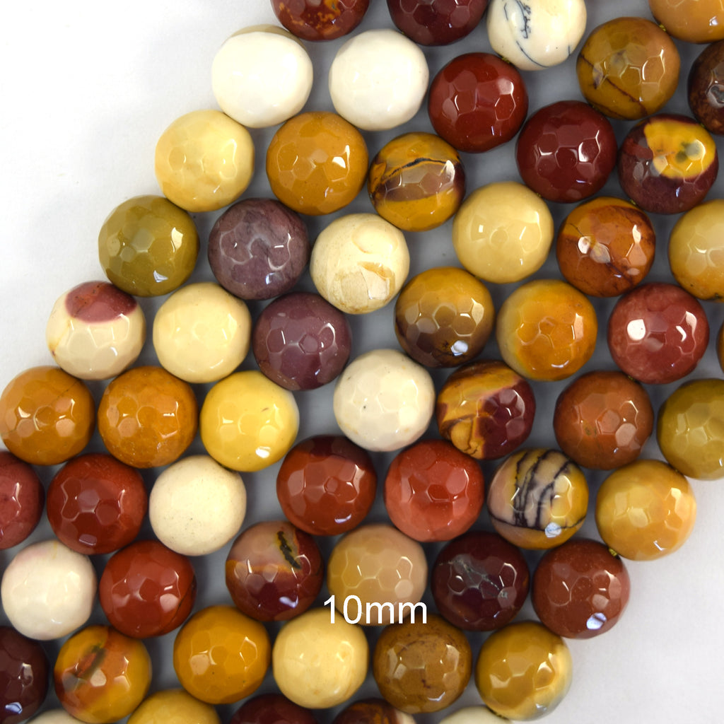 Natural Faceted Mookaite Round Beads 14.5" Strand 3mm 4mm 6mm 8mm 10mm 12mm