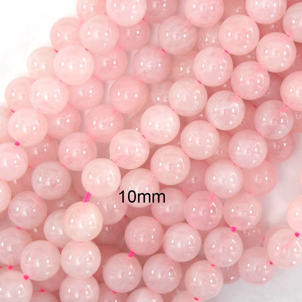 Pink Rose Quartz Round Beads Gemstone 15" Strand 4mm 6mm 8mm 10mm 12mm