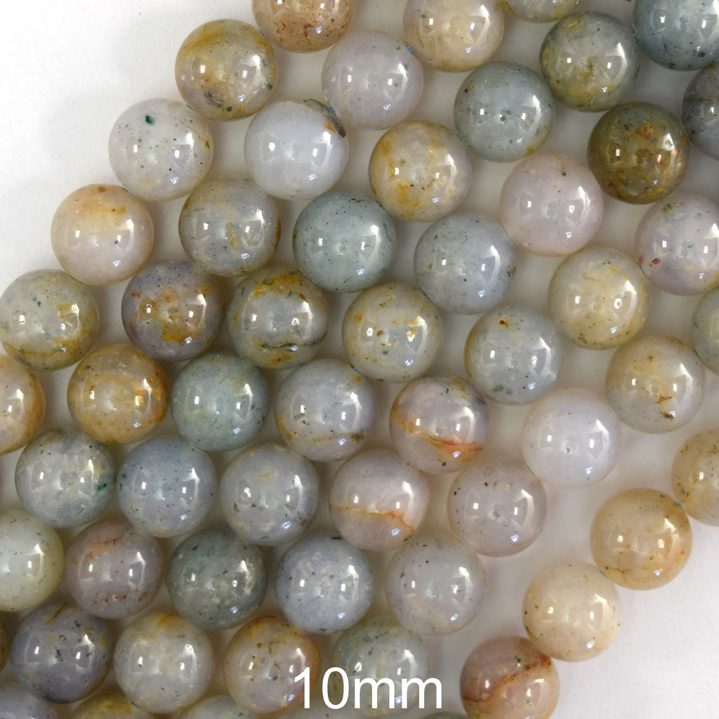 Natural Light Blue Opal Round Beads Gemstone 15" Strand 6mm 8mm 10mm