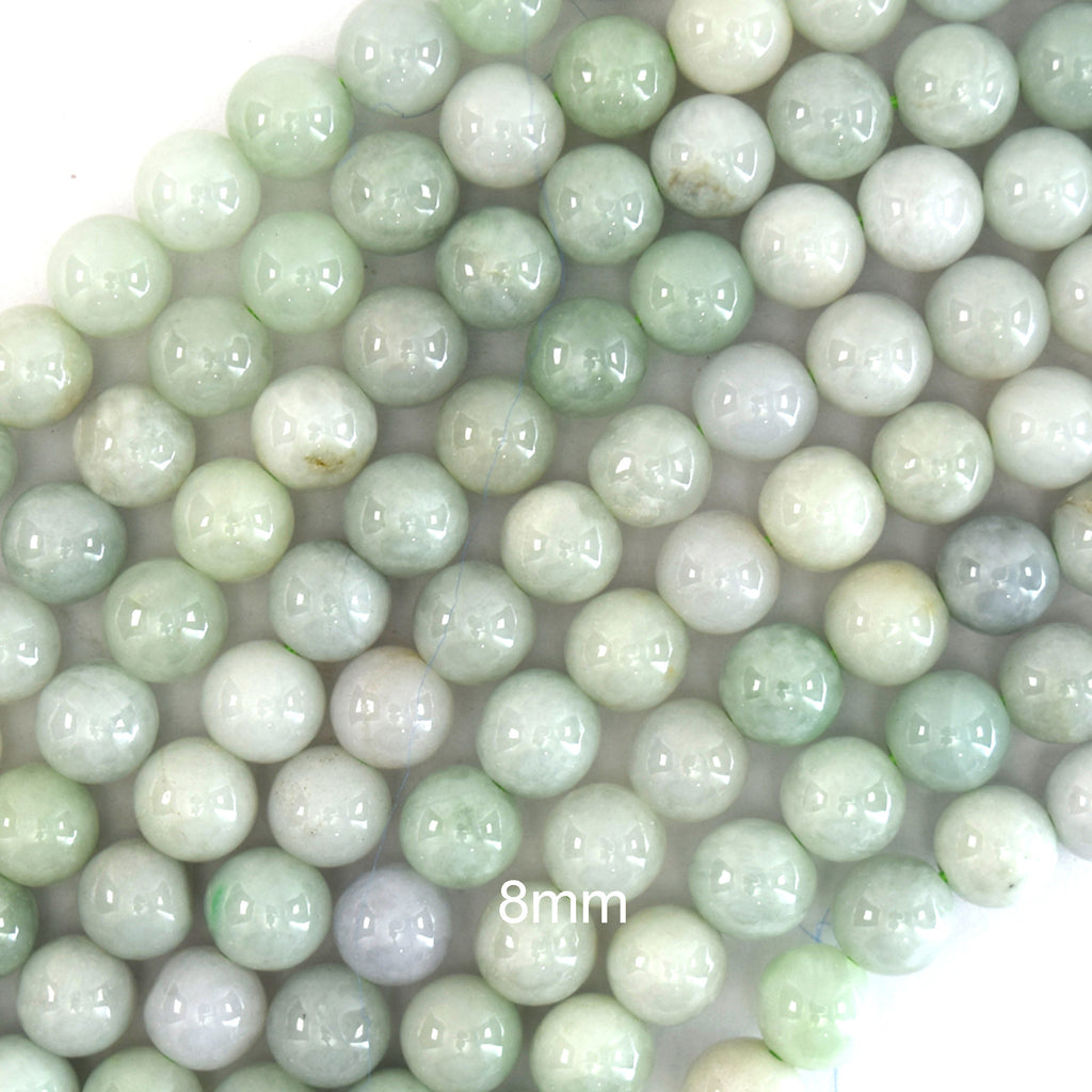 Natural Burma jadeite Jade Round Beads 15.5"Burmese 3mm 4mm 6mm 8mm 10mm 12mm S2