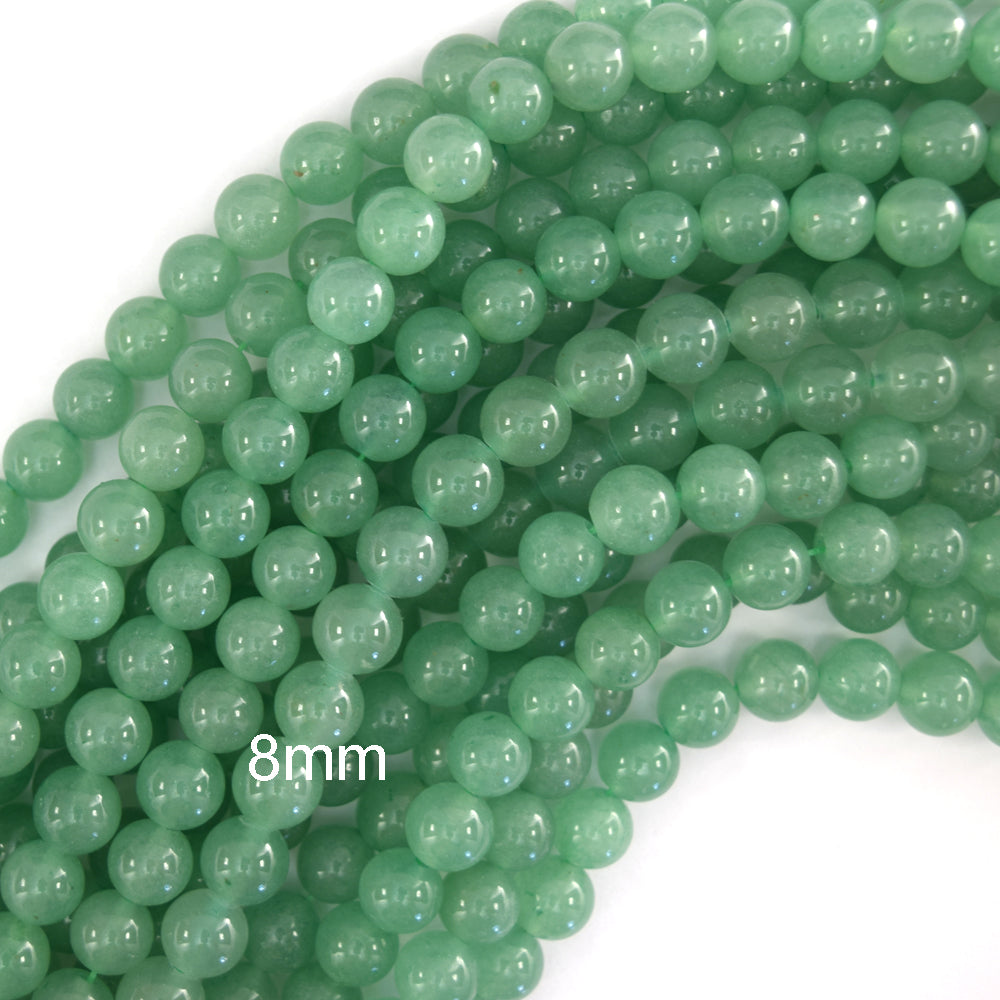 Natural Green Aventurine Round Beads Gemstone 15" Strand 4mm 6mm 8mm 10mm 12mm