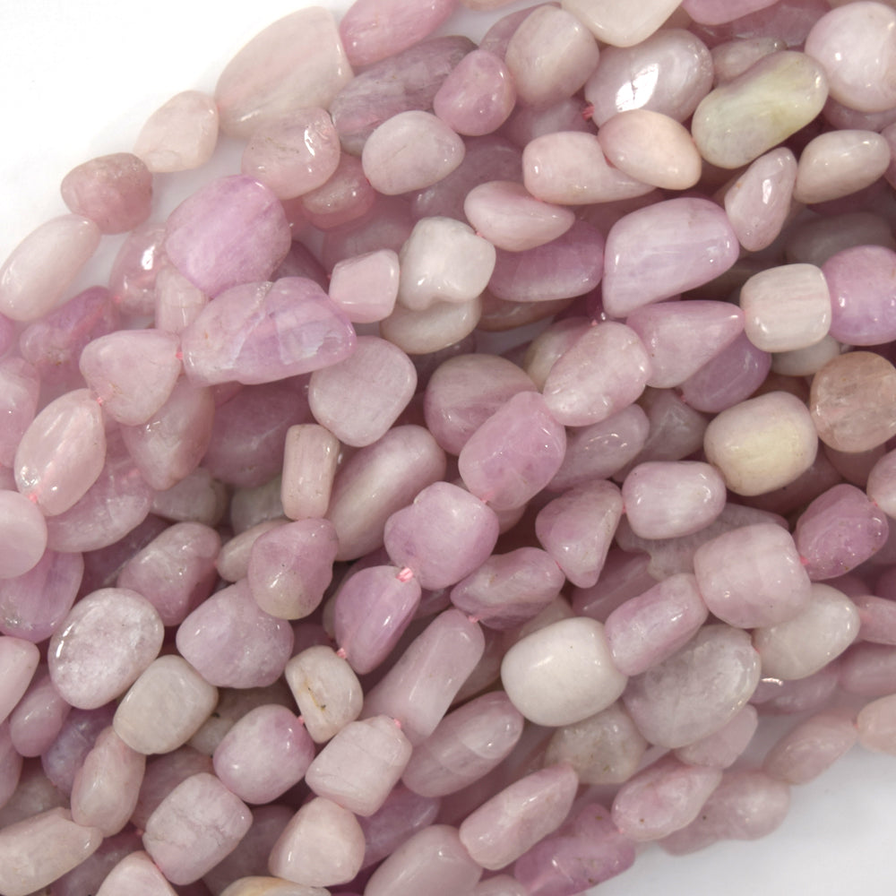 Natural Light Purple Kunzite Pebble Nugget Beads 15.5" Strand 6-8mm 8-10mm