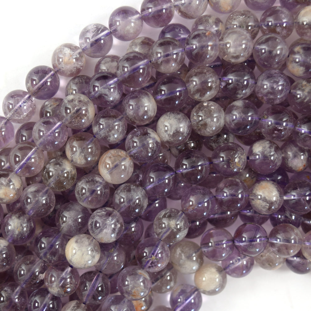Natural Light Purple Amethyst Round Beads Gemstone 15" Strand 6mm 8mm 10mm S3