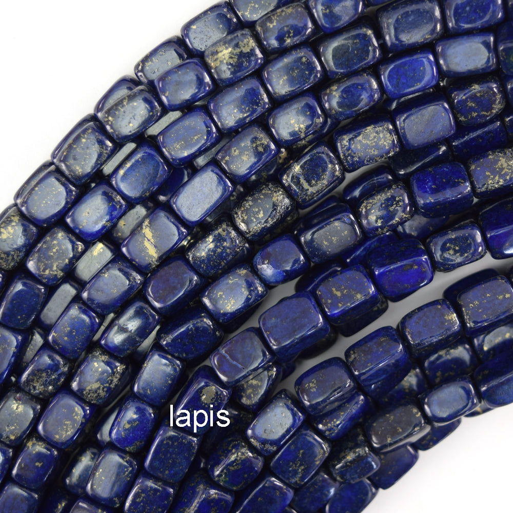 6x9mm Various Gemstones Pebble Nugget Beads 15" Strand Amethyst Lapis Tiger Eye