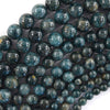 Natural Blue Green Apatite Round Beads Gemstone 15.5