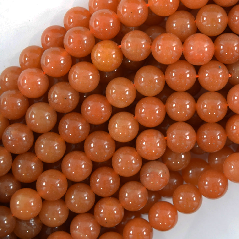 AA Natural Red Aventurine Round Beads Gemstone 15" Strand 6mm 8mm 10mm