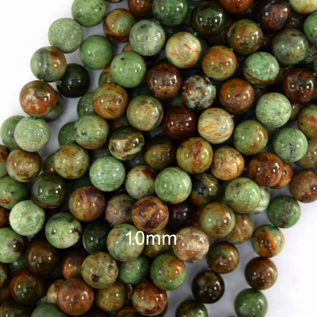 Natural African Green Opal Round Beads Gemstone 15" Strand 6mm 8mm 10mm