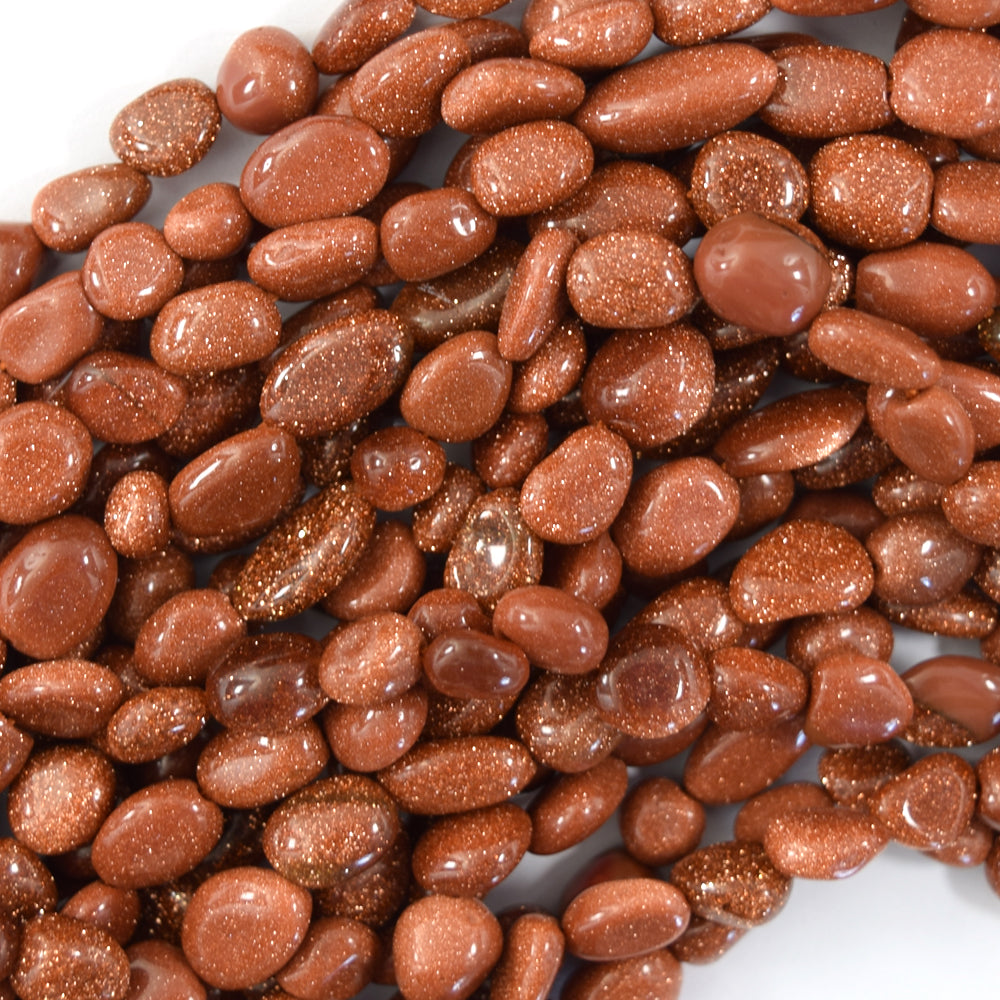 6mm - 8mm Natural Assorted Gemstone Pebble Nugget Beads 15.5" Strand