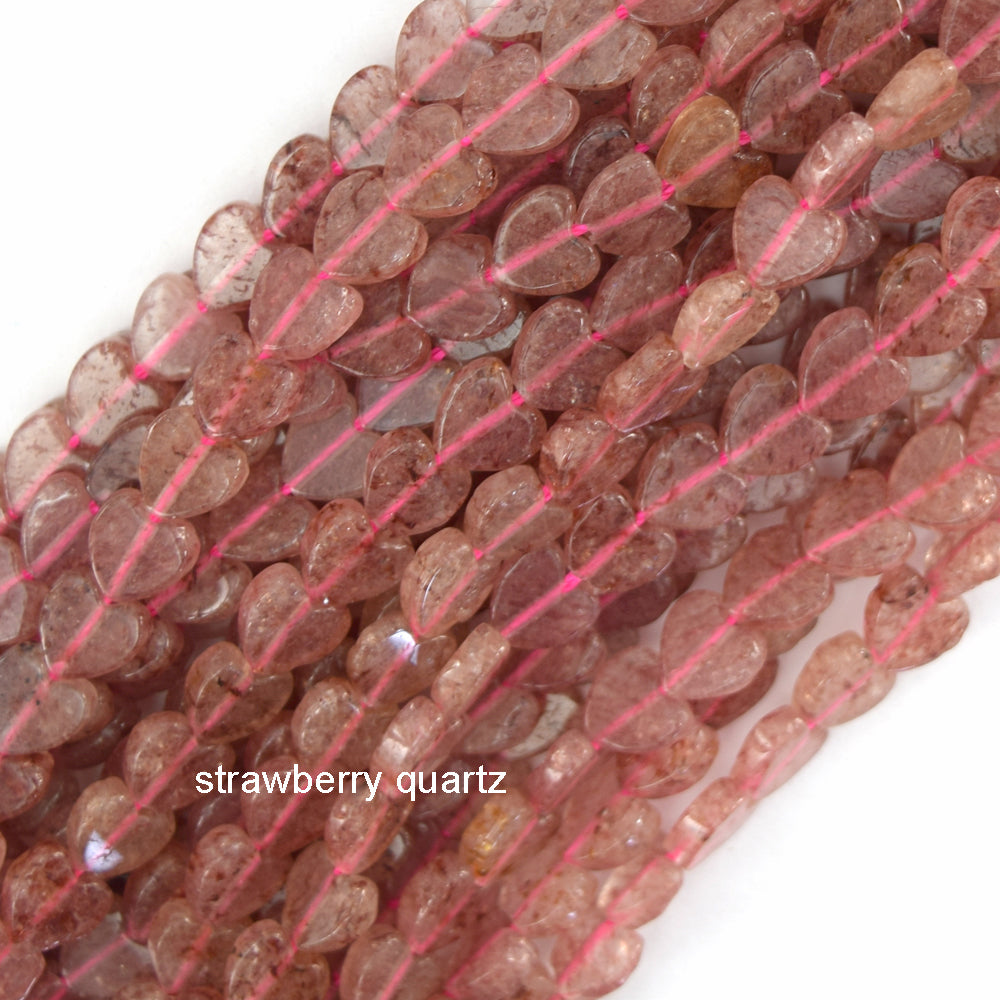 6mm Natural Various Gemstones Heart Beads 15" Strand Amethyst Amazonite Sodalite