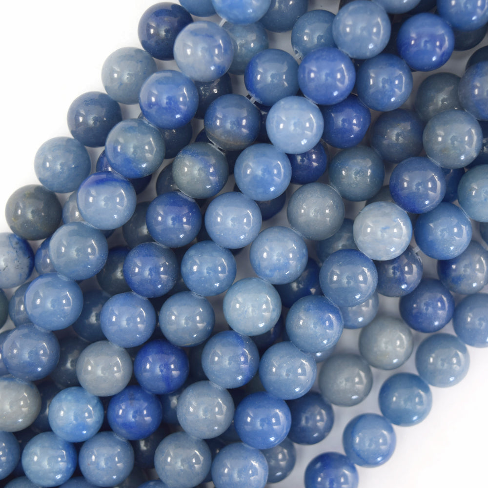 Natural Blue Aventurine Round Beads Gemstone 15" Strand 6mm 8mm 10mm