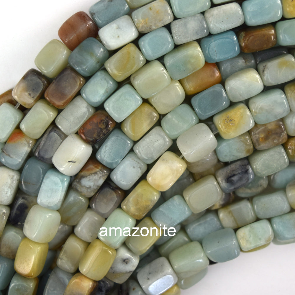 6x9mm Various Gemstones Pebble Nugget Beads 15" Strand Amethyst Lapis Tiger Eye