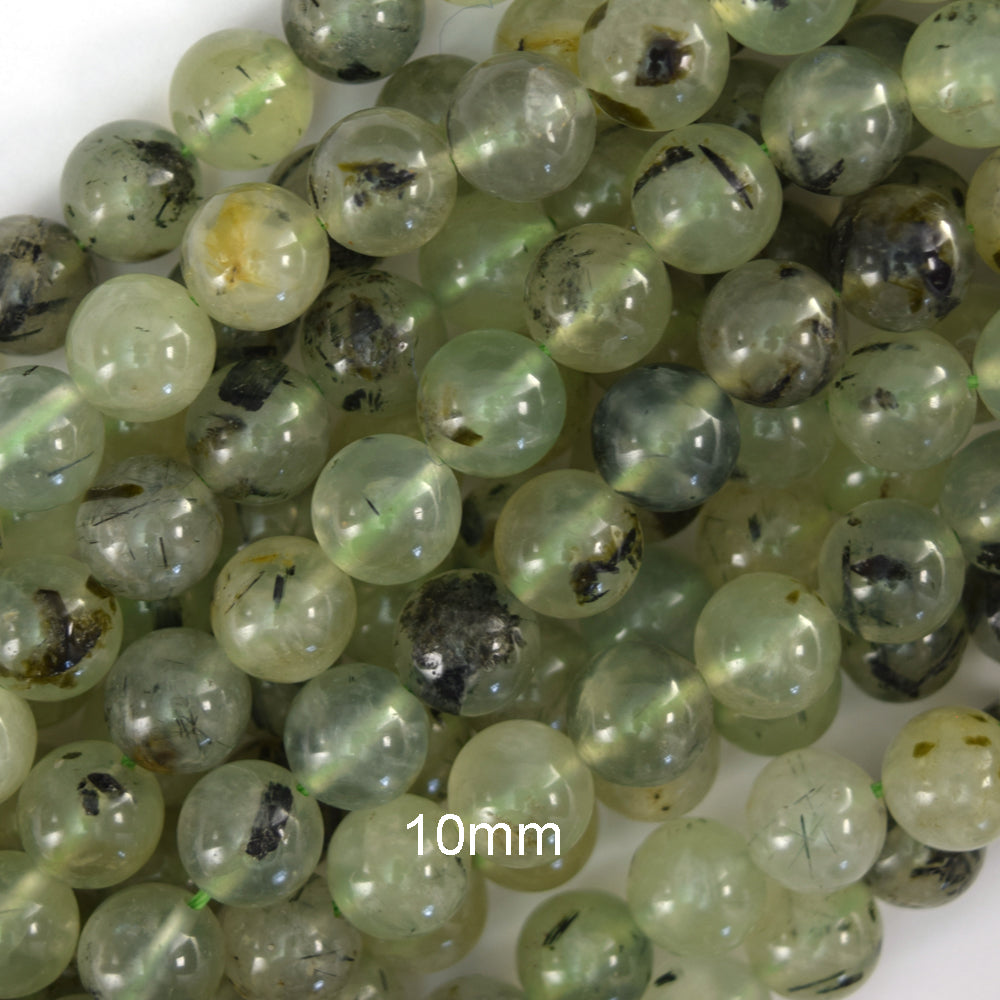 Natural Green Prehnite Round Beads Gemstone 15.5" 4mm 6mm 8mm 10mm 12mm S1