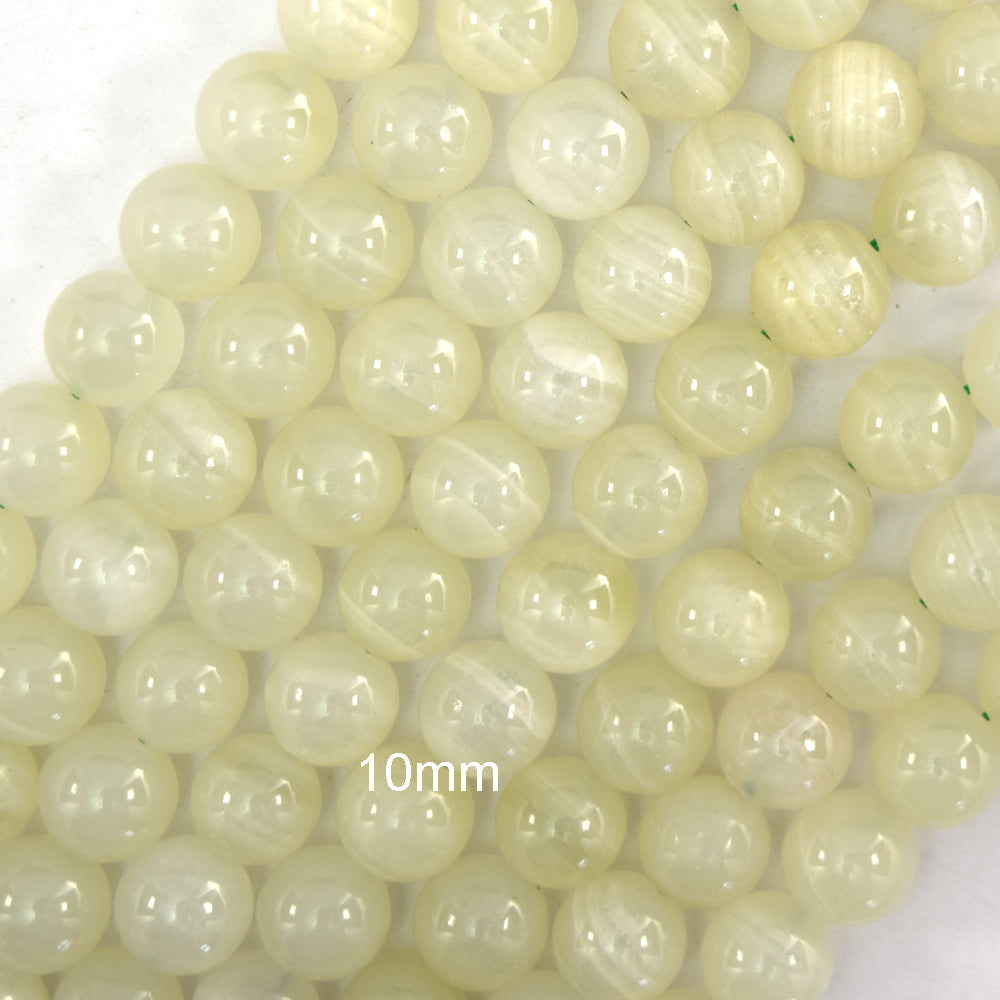 Natural Light Green Calcite Round Beads Gemstone 15" Strand 6mm 8mm 10mm