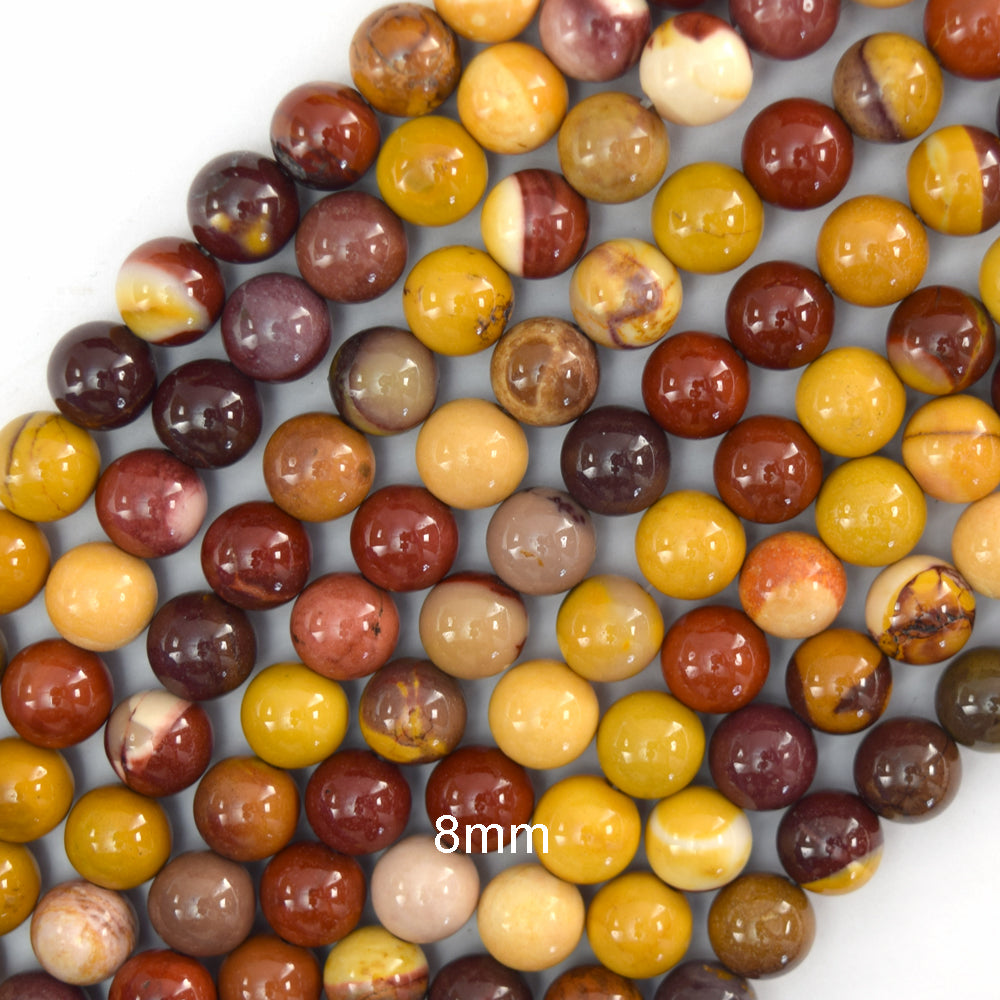 Natural Mookaite Round Beads Gemstone 15" Strand mookite 4mm 6mm 8mm 10mm 12mm