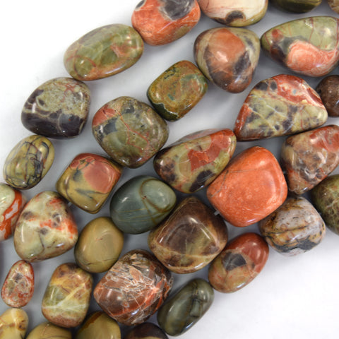 Dark Green fire Agate Round Bead Gemstone 15" Strand 6mm 8mm 10mm
