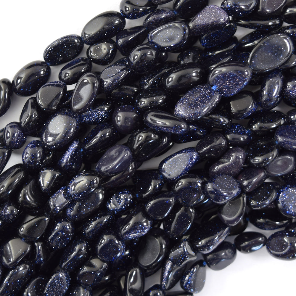 6mm - 8mm Natural Assorted Gemstone Pebble Nugget Beads 15.5" Strand