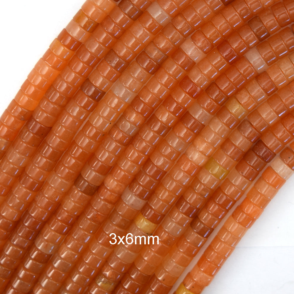 3x6mm Natural Heishi Disc Beads 15" Labradorite Map Red Jasper Dalmatian 6mm