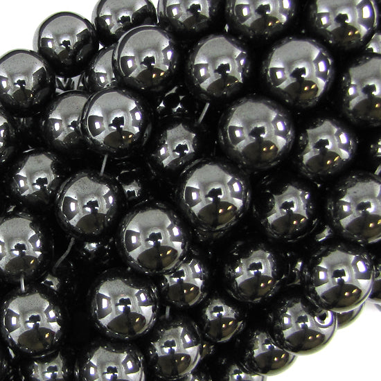 Natural Magnetic Hematite Round Beads 15" Strand 4mm 6mm 8mm 10mm 12mm
