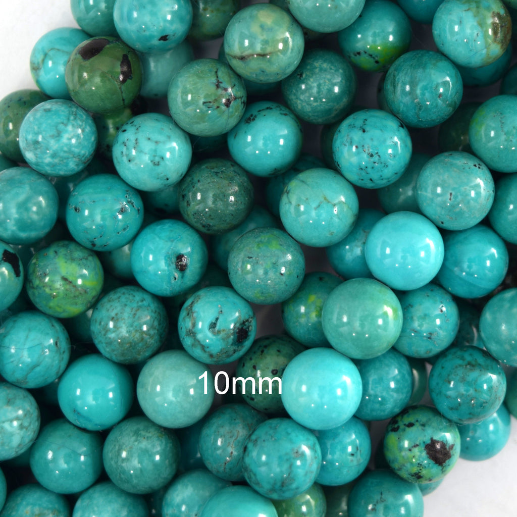 Green Turquoise Round Beads Gemstone 15.5" Strand 4mm 6mm 8mm 10mm S1