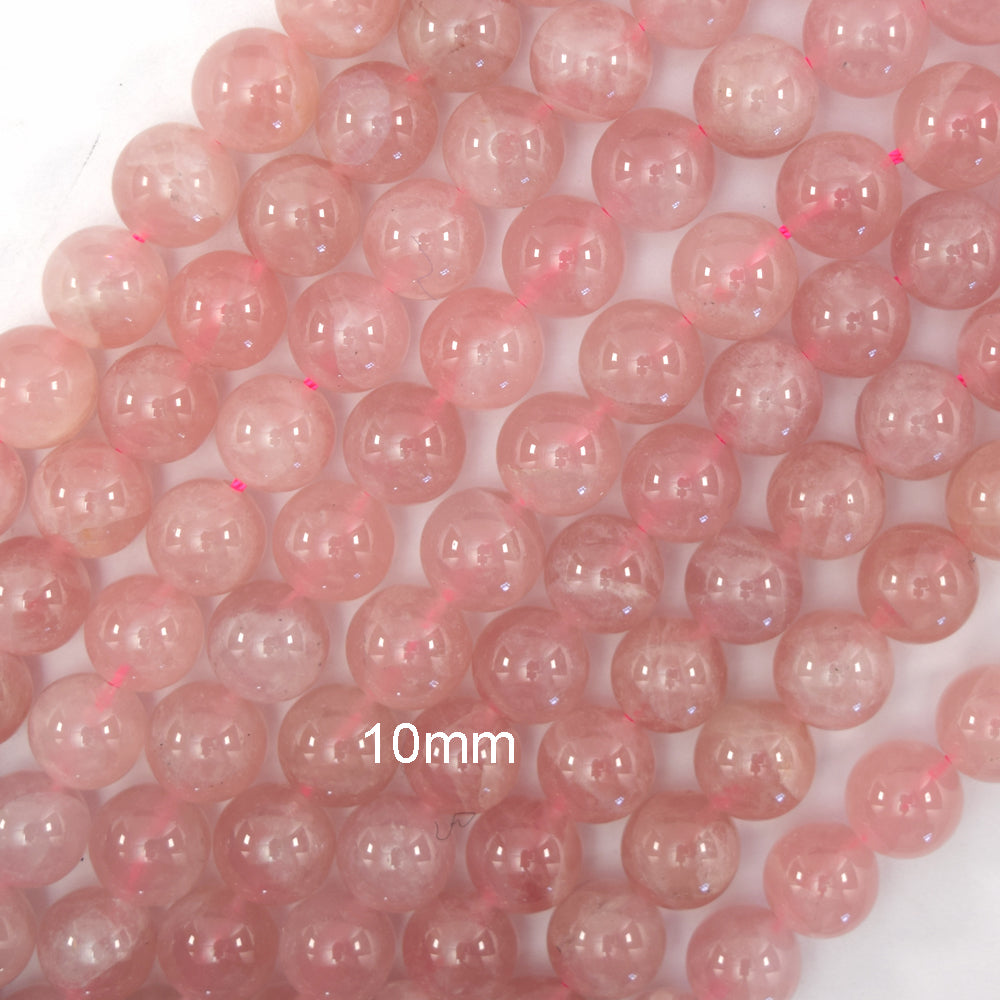 Natural Madagascar Pink Rose Quartz Round Beads 15.5" 6mm 8mm 10mm 12mm S1