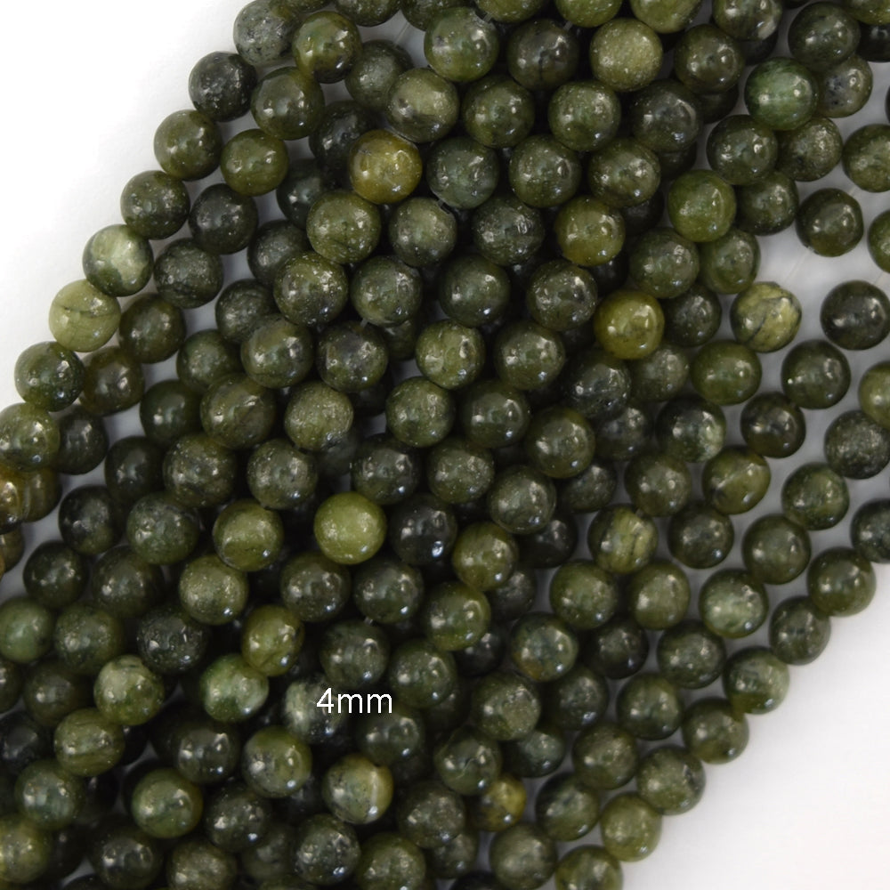 Natural Green Taiwan Jade Round Beads Gemstone 15