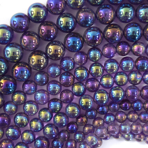 18mm natural amethyst flat oval beads 15.5" strand