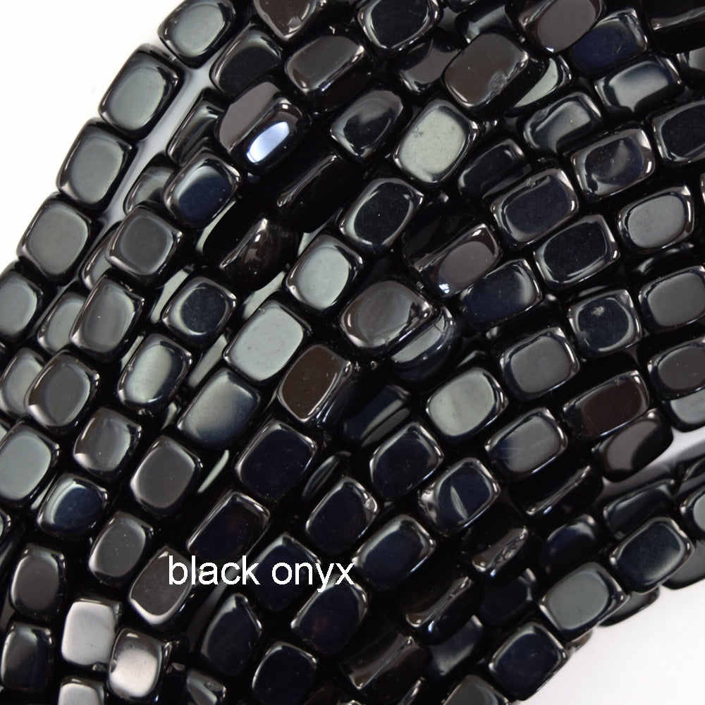 6x9mm Various Gemstones Pebble Nugget Beads 15" Strand Amethyst Lapis Tiger Eye