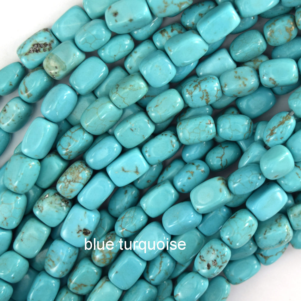 6x9mm Various Gemstones Pebble Nugget Beads 15" Strand Amethyst Lapis Tiger Eye