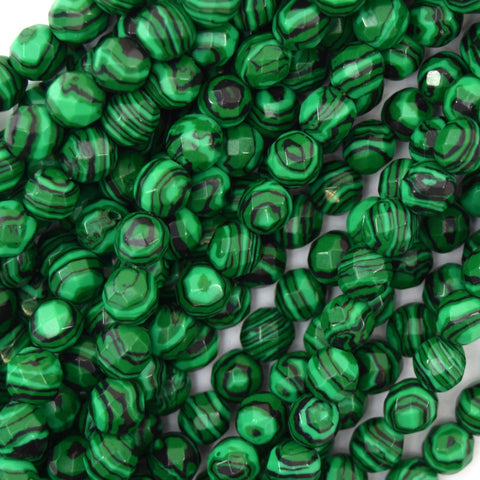 AA Natural Green Malachite Round Beads Gemstone 15.5" Strand 6mm 8mm 10mm