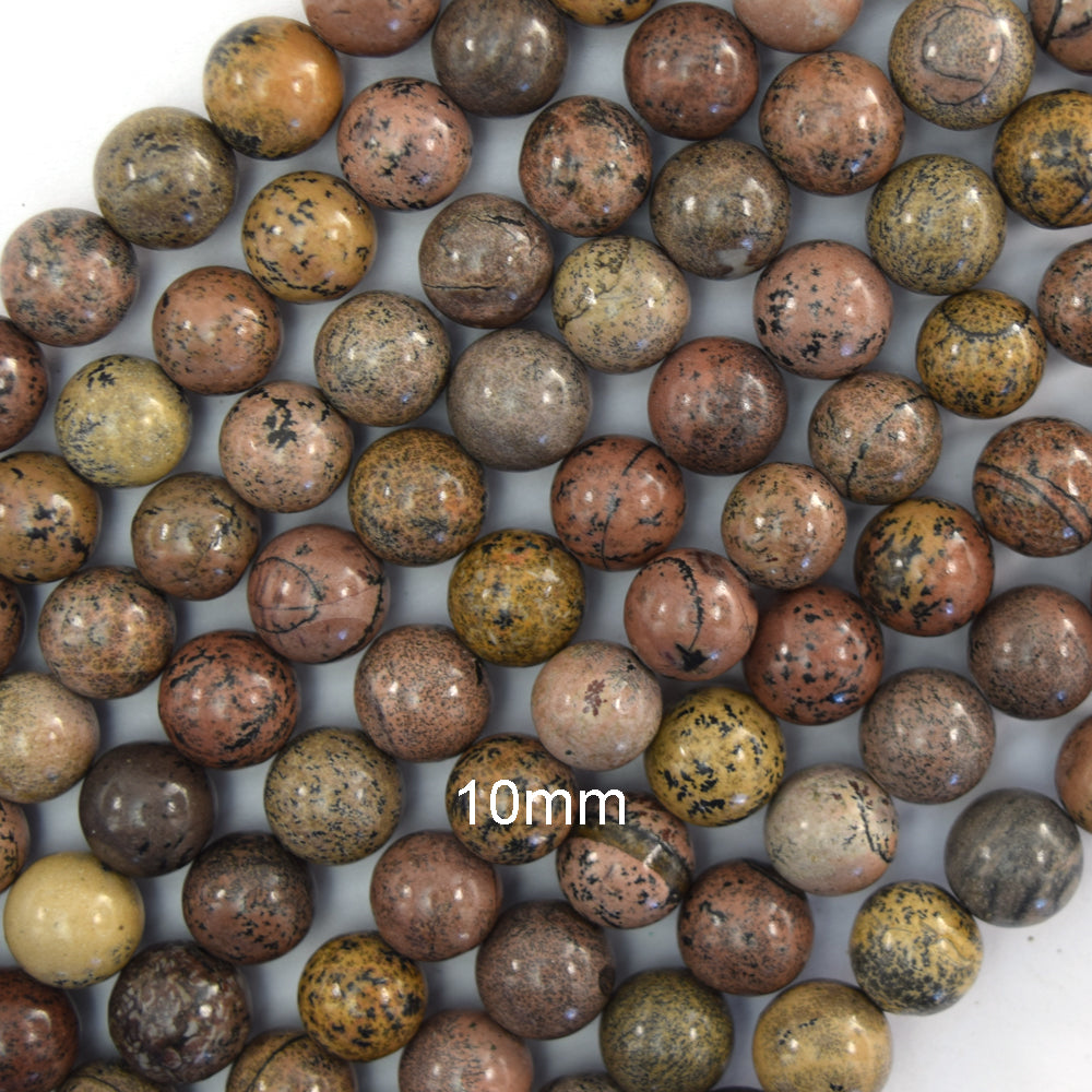 Natural Chohua Jasper Round Beads 15" Artistic Jasper 6mm 8mm 10mm 12mm