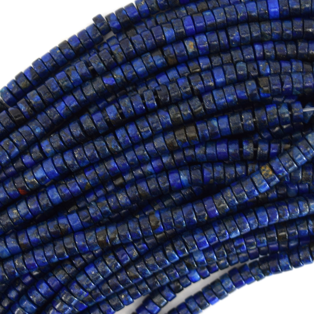 Blue Lapis Lazuli Heishi Disc Beads Gemstone 15.5