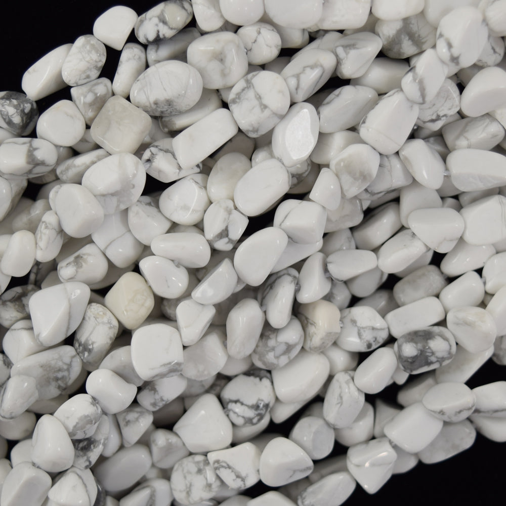 6mm - 8mm Natural Assorted Gemstone Pebble Nugget Beads 15.5