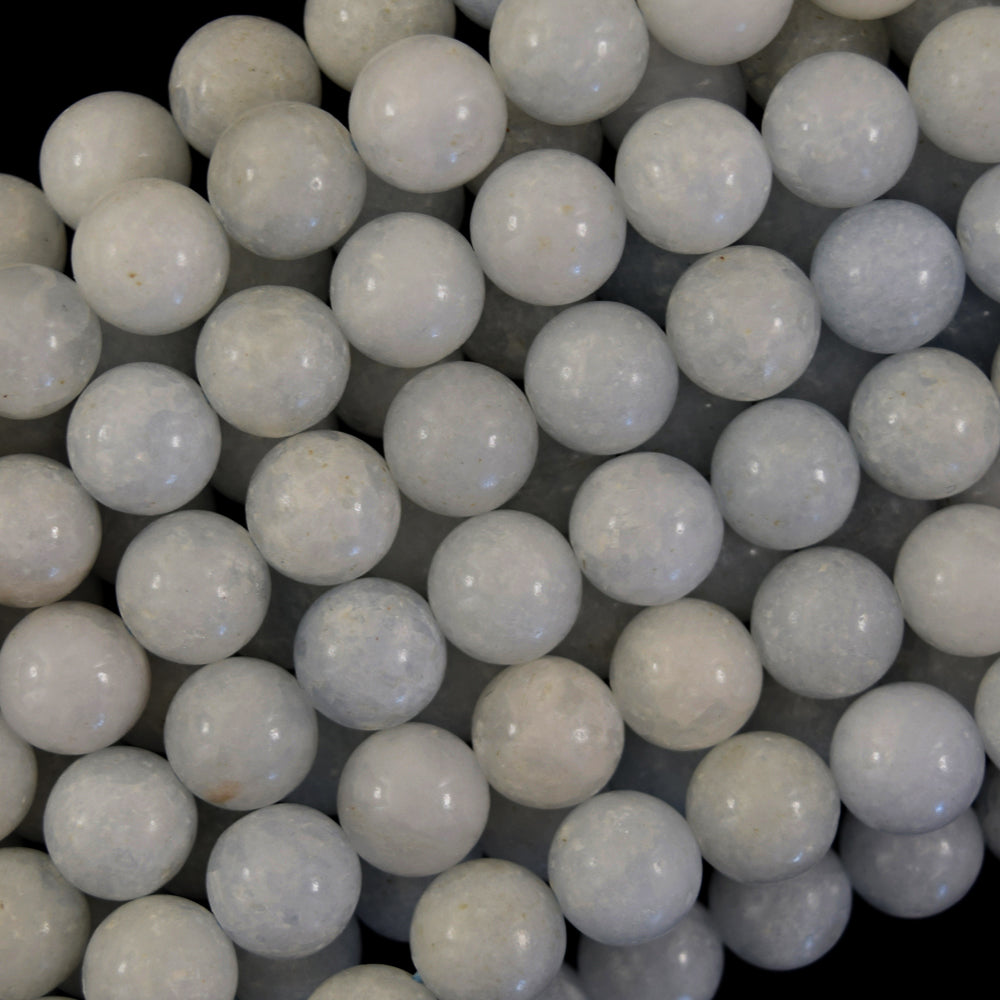 AA Natural Light Blue Chatoyant Celestite Round Beads 15.5" Strand 6mm 8mm 10mm