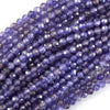 Faceted Purple CZ Cubic Zirconia Round Beads Gemstone 14.5