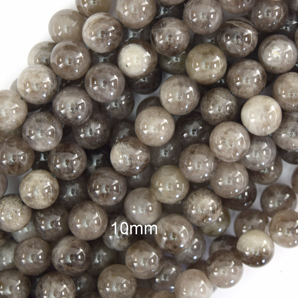 Natural Cloudy Grey Quartz Round Beads Gemstone 15" Strand 6mm 8mm 10mm