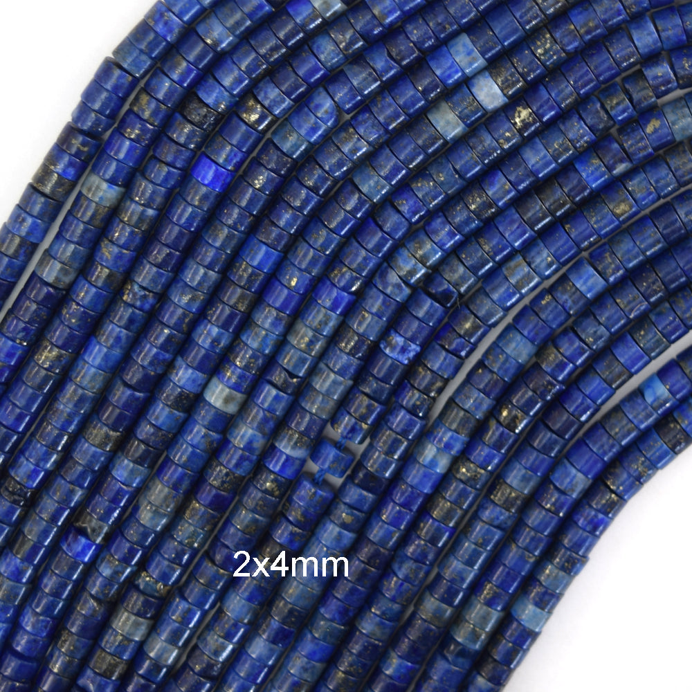 Blue Lapis Lazuli Heishi Disc Beads Gemstone 15.5