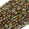 3mm natural faceted Australian green chrysoprase rondelle beads 15.5